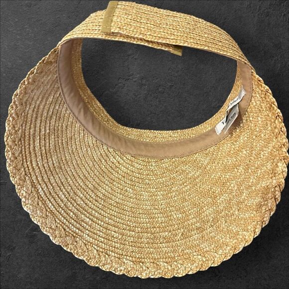 Preston & York Straw Visor Women’s Hook And Loop Closure Adjustable One Size - Picture 3 of 5
